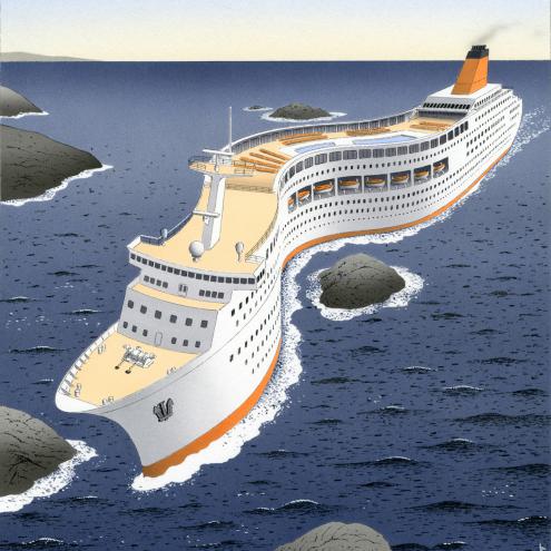 Flexible Ship and Rocks